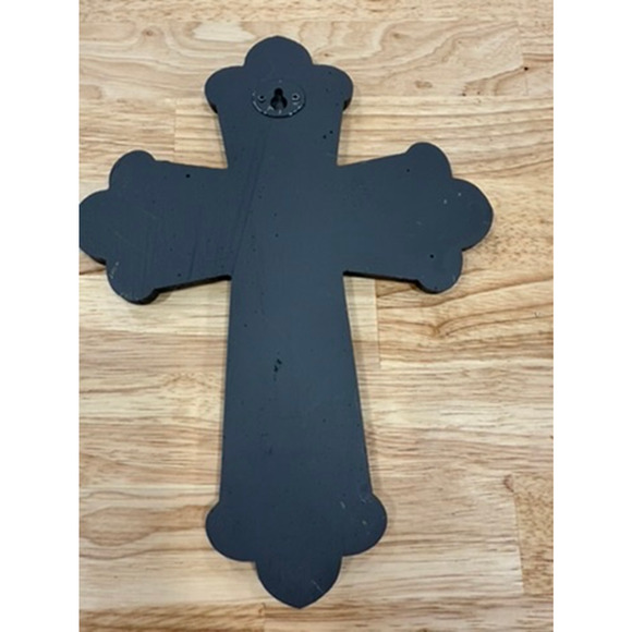 Philippians 4:13 Wall Cross, Blue MDF Scripture Decor, Farmhouse Christian Gift - Picture 5 of 10